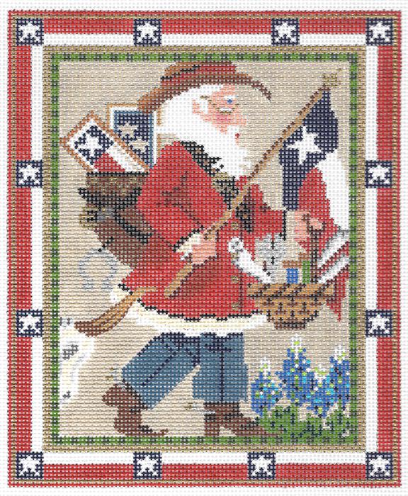 Texas Stitching Santa