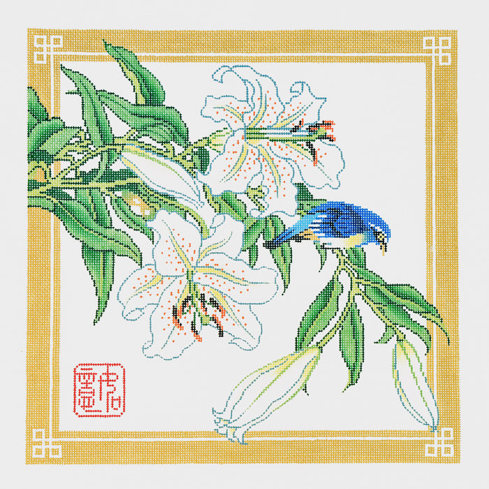 Lilies with Bird