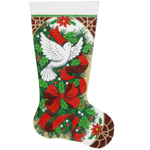 X-Mas Holly & Dove Stocking